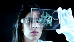 Chemist in laboratory Stock Footage