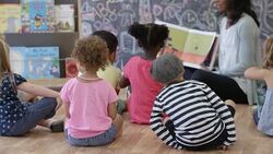 Being interested in Reading at an Early Age is Important Stock Footage