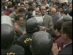 PERU: PROTESTORS DEMAND ARREST OF MONTESINOS News Clip