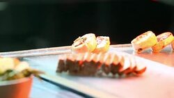 Chef finishing a meal. Stock Footage
