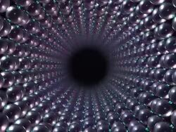 Looping nanotube, POV zooming along Stock Footage