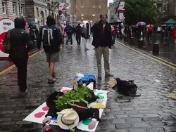 Royal Mile During Edinburgh Fringe Festival Stock Footage