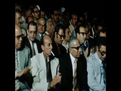 SYND 16 8 78 EGYPTIAN PRESIDENT SADAT SPEAKING AT DEMOCRATIC PARTY MEETING IN ALEXANDIRA News Clip