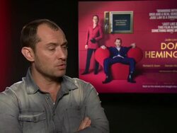 INTERVIEW - Jude Law on what attracted him to the project at 'Don Hemingway' Interview on November 8, 2013 in London, England. Stock Footage