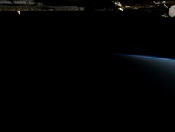 ISS Earth Orbit - From Night to Day to Night Again Stock Footage
