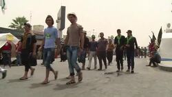 CLEAN : Iraqi Shiites begin pilgrimage towards Baghdad shrine News Clip