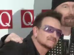 U2 at the The Q Awards 2011 at London England. (Footage by WireImage Video/Getty Images Entertainment Video) Stock Footage