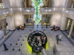 V&A museum Timelapse Reception Area Stock Footage
