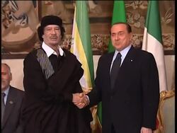 Libyan and Italian leaders hold talks; presser News Clip