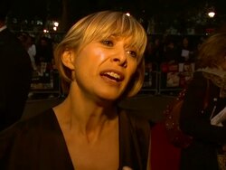 INTERVIEW Sandra Hebron on how Never Let Me Go is representative of the London film festival at the Never Let Me Go Premiere: 54th BFI London Film Festival at London England. (Footage by WireImage Video/GettyImages) Stock Footage