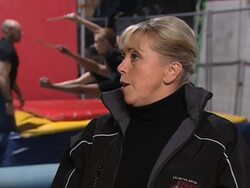 INTERVIEW: Sarah Franzl on the safety aspect of the stunts at the Harry Potter Set Visit at Watford England. (Footage by WireImage Video/Getty Images Entertainment Video) Stock Footage