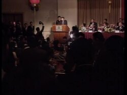 USA: LA: DINNER WITH CHINESE COMMUNITY ENDS US VISIT BY JIANG ZEMIN News Clip