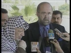 GAZA / WEST BANK: ARAFAT MEETS WITH SCHLECHER News Clip