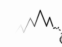 POSITIVE TREND CHART - global icon, pure black dots (LOOP) Stock Footage