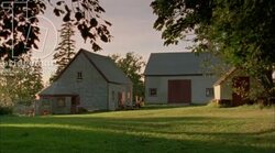 Static shot of a farmhouse Stock Footage