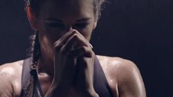 Boxer gesture of respect. Stock Footage