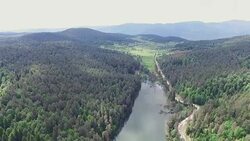 4K Aerial Shot Lake Stock Footage