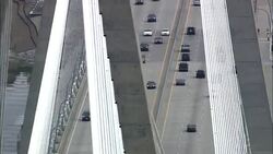 New Cooper River Bridge  - Aerial View - South Carolina,  Charleston County,  United States Stock Footage