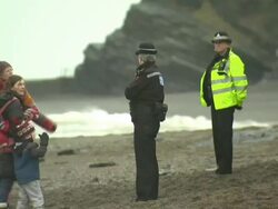 Tidal surge damage in Aberystwyth News Clip