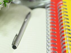 Office desk equipment for work Stock Footage