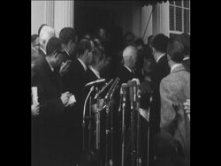 CAN 048 CHANCELLOR ERHARD PRESS CONFERENCE AFTER JOHNSON MEETING News Clip