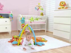 HD CRANE: Adorable Baby Crawling Stock Footage