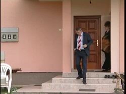 Head of Karadzic's SDS party visiting daughter Sonja's house News Clip