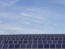 HD Solar Park (Panning Right) Stock Footage