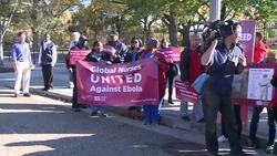 CLEAN : US nurses voice Ebola concerns at Washington protest News Clip