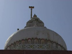 Pull Back Shot Jain Temple Bikaner Rajasthan India Stock Footage