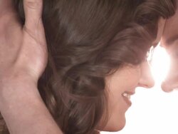 Couple on White Stock Footage