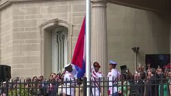 CLEAN : Cuban flag flies in Washington as US Havana restore ties News Clip
