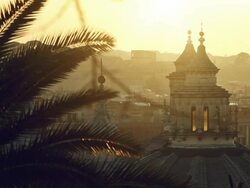 Rome Dome from Pincio Hill Stock Footage