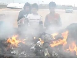 Syrian Refugees Seek Shelter in Zaatari Camp In Jordan Stock Footage