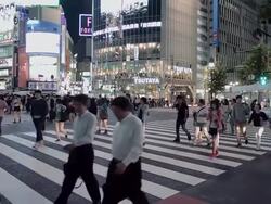 Pedestrians crossing street in Shibuya. Stock Footage