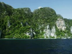 Coast Line of Phi Phi Leh, Koh Phi Phi, Thailand Stock Footage
