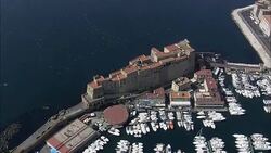 Flight Over Castel Dell'Ovo  - Aerial View - Campania, Italy Stock Footage