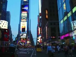 WS DS View of Times Square at New York / New York, United States Stock Footage