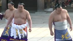 CLEAN : Japan sumo champions perform News Clip
