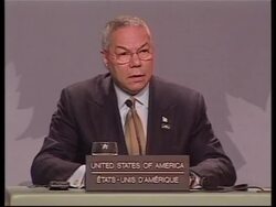 Bush/Powell on Mideast, Saudi minister at White House News Clip