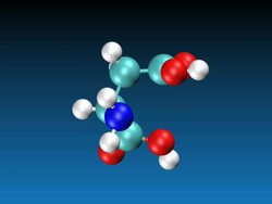 Animation of rotating Aspartate molecule Stock Footage