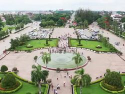 Vientiane city,Laos Stock Footage
