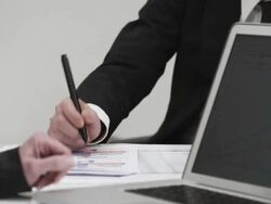 Writing and talking Stock Footage