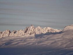 Alaskan mountains at sunset Stock Footage