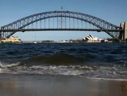 General Views Of Sydney Harbour Bridge Stock Footage