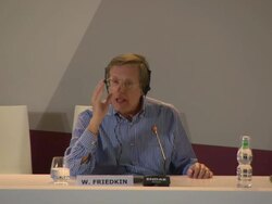 INTERVIEW - William Friedkin on working with Gene Hackman, his earlier approach as a director at Golden Lion for Lifetime Achievement Award - William Friedkin - Press Conference on August 29, 2013 in Venice, Italy (Footage by WireImage Video/Getty Images) Stock Footage