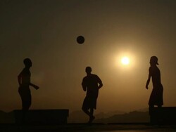 Football In Brazil - Morro Da Sao Carlos Favela Stock Footage