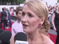 INTERVIEW JK Rowling on getting the film's right, working with an amazing team, a new script in 10 years at the Harry Potter and the Deathly Hallows Part Two World Premiere at London England. (Footage by WireImage Video/Getty Images Entertainment Video) Stock Footage