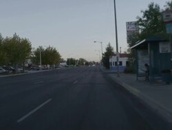 MS POV Shot of driving on Route 66 in Albuquerque / Albuquerque, New Mexico, United States Stock Footage
