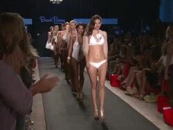 Models walk the runway during the Beach Bunny swimwear 2012 show Stock Footage